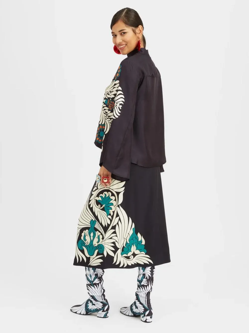 Make An Exit Silk Twill Top