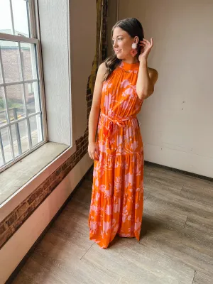 Mallie Halter Floral Maxi Dress