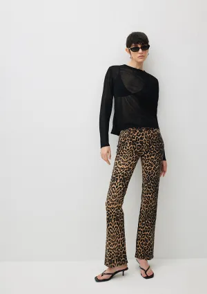 Maria Leopard Jean Pants