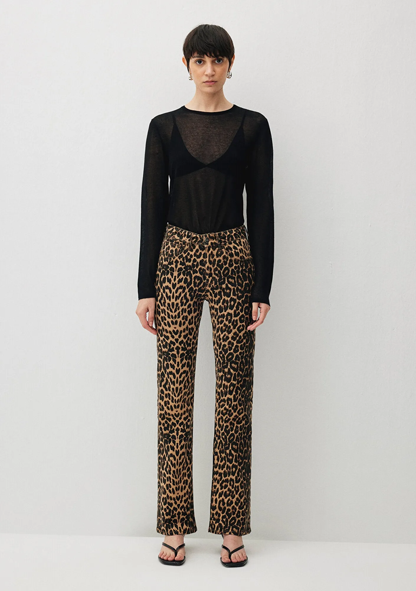 Maria Leopard Jean Pants