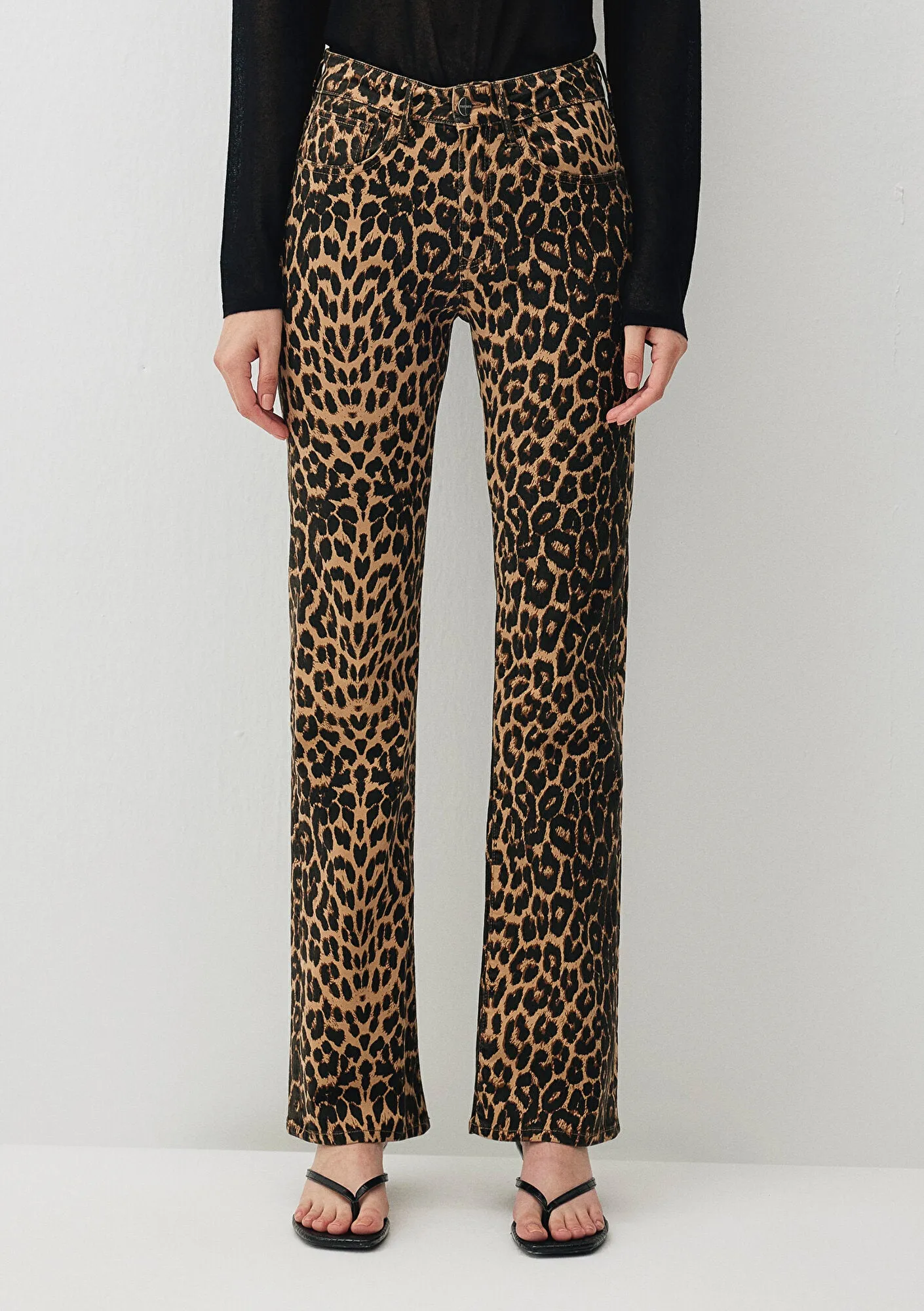 Maria Leopard Jean Pants
