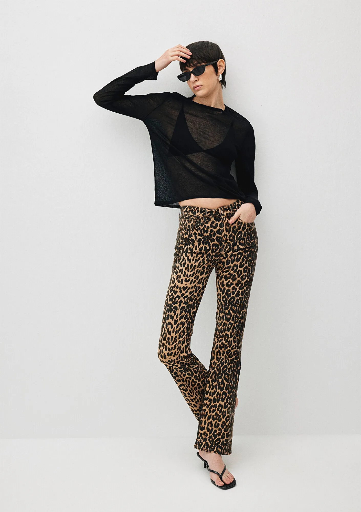 Maria Leopard Jean Pants