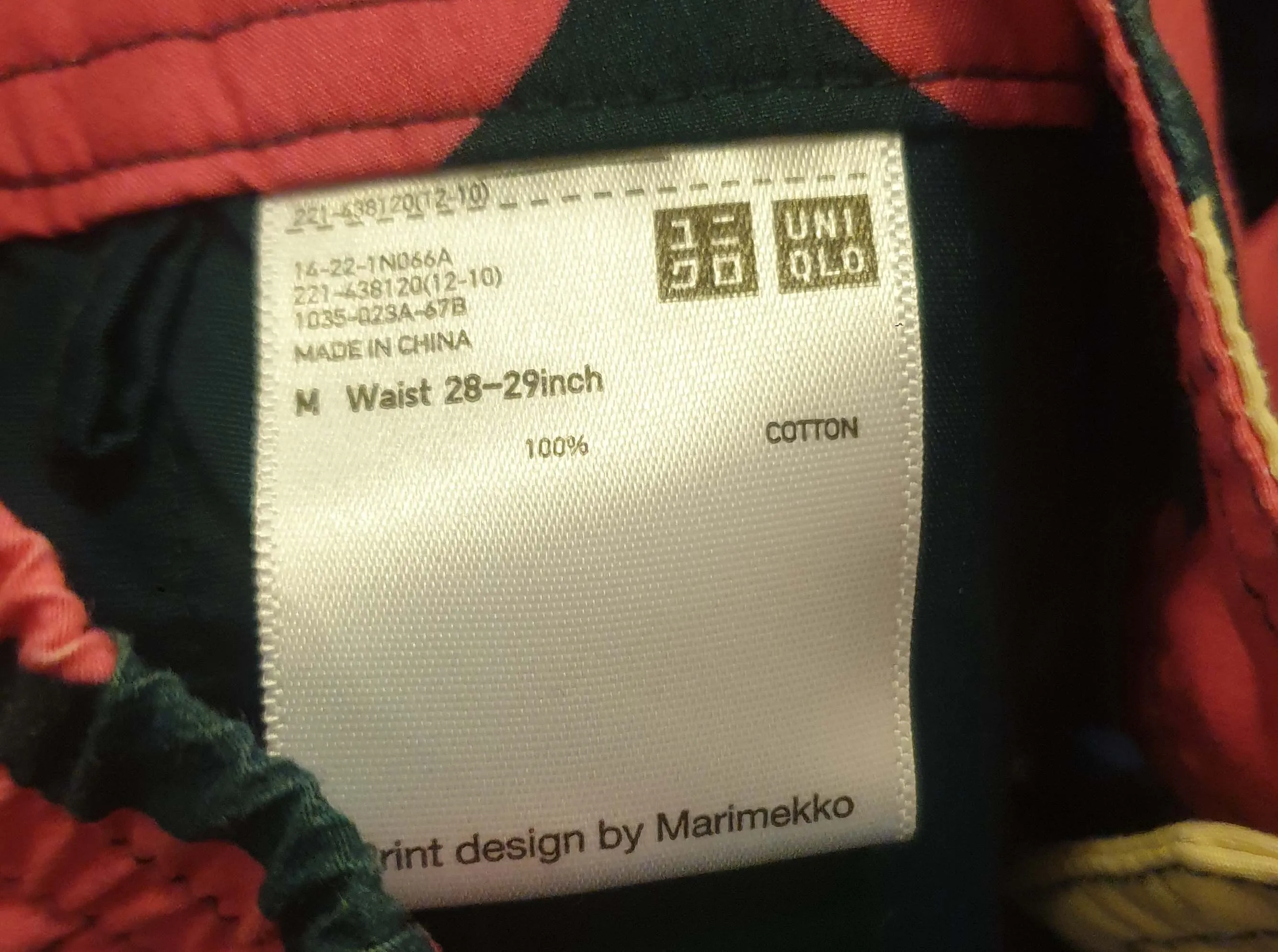 Marimekko x Uniqlo straight leg pants size M/12