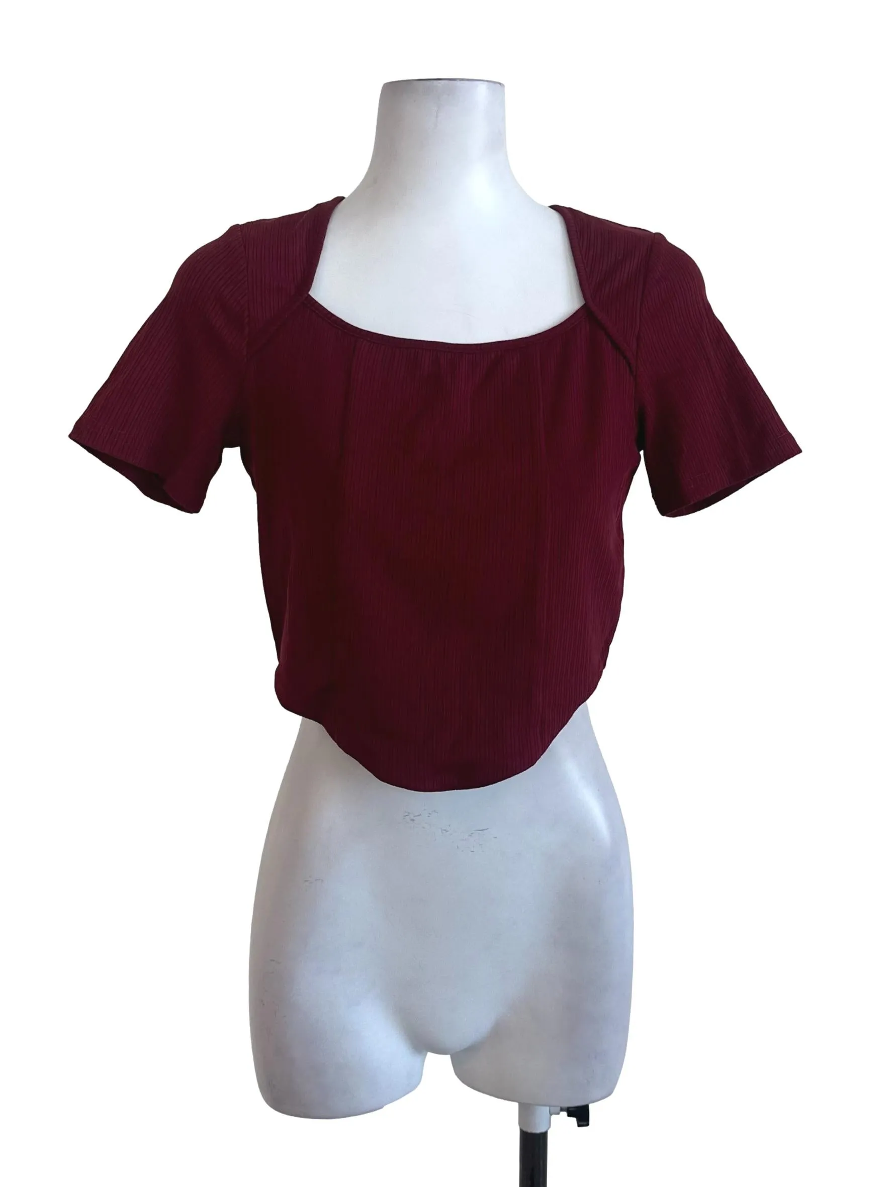 Maroon Red Plain Top