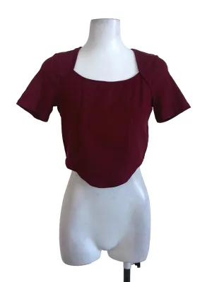 Maroon Red Plain Top