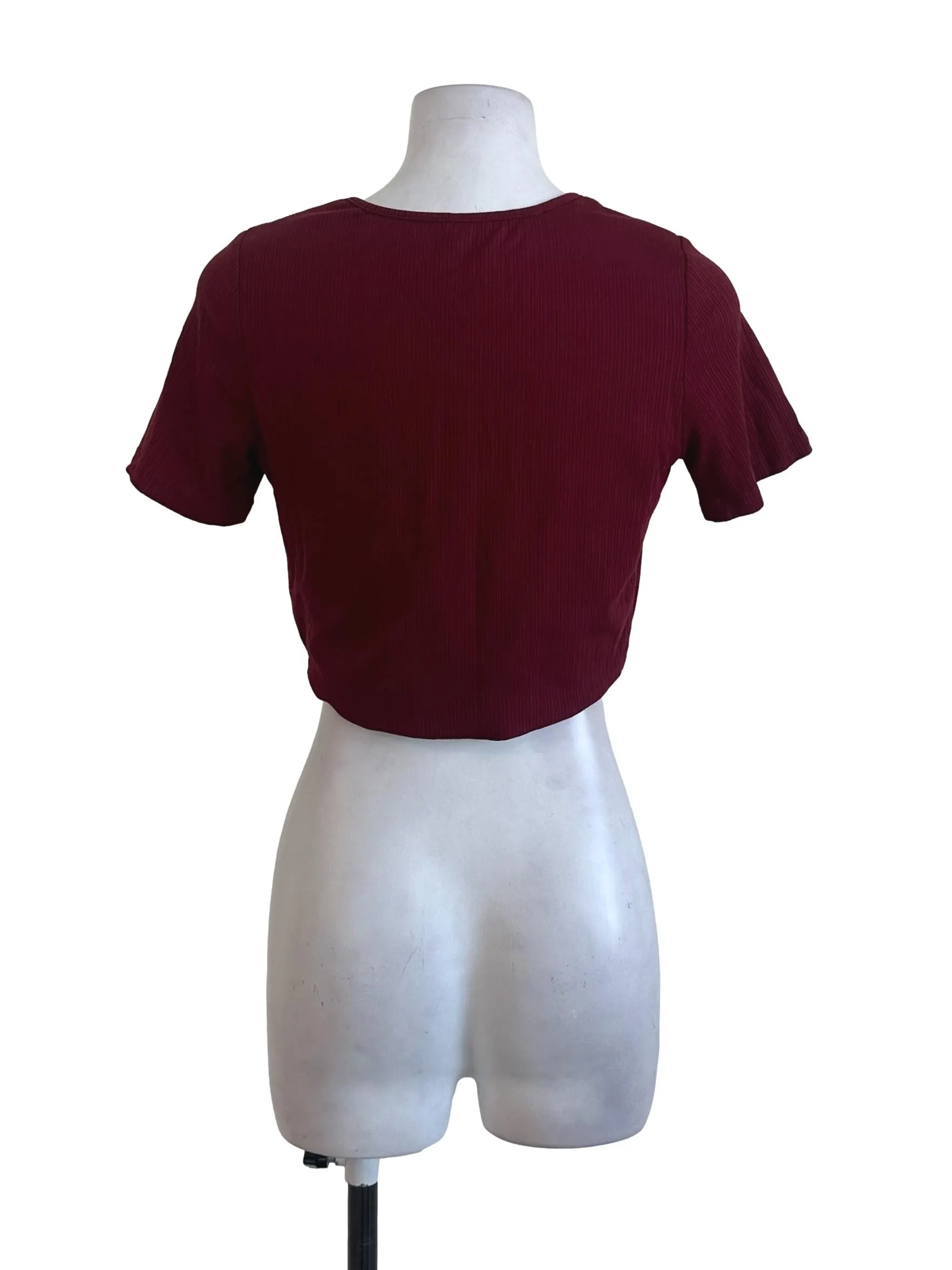Maroon Red Plain Top