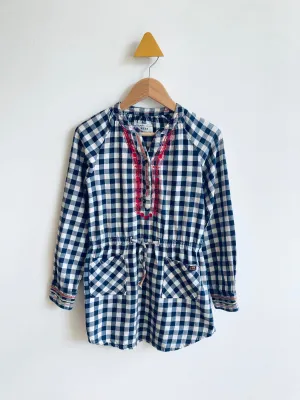 Mexx Gingham Embroidered Dress // 6-7Y