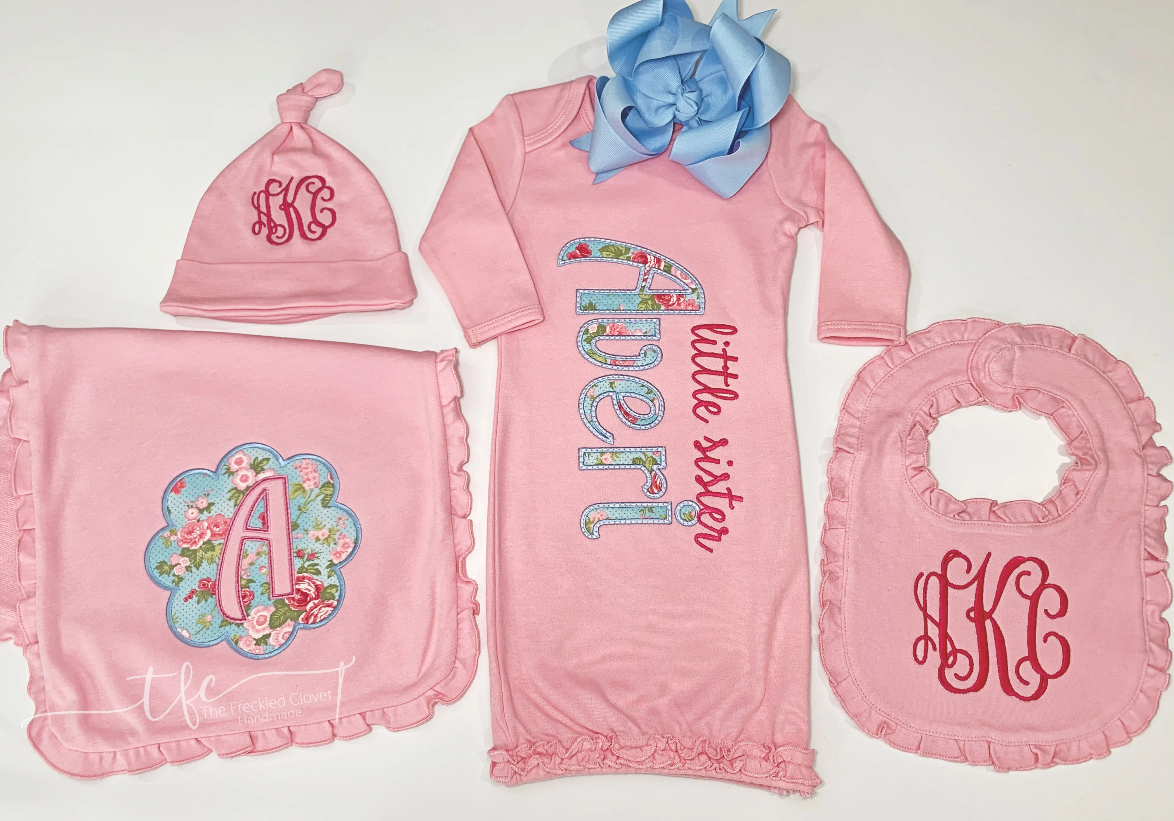 {Monogrammed Knotted Baby Hat}