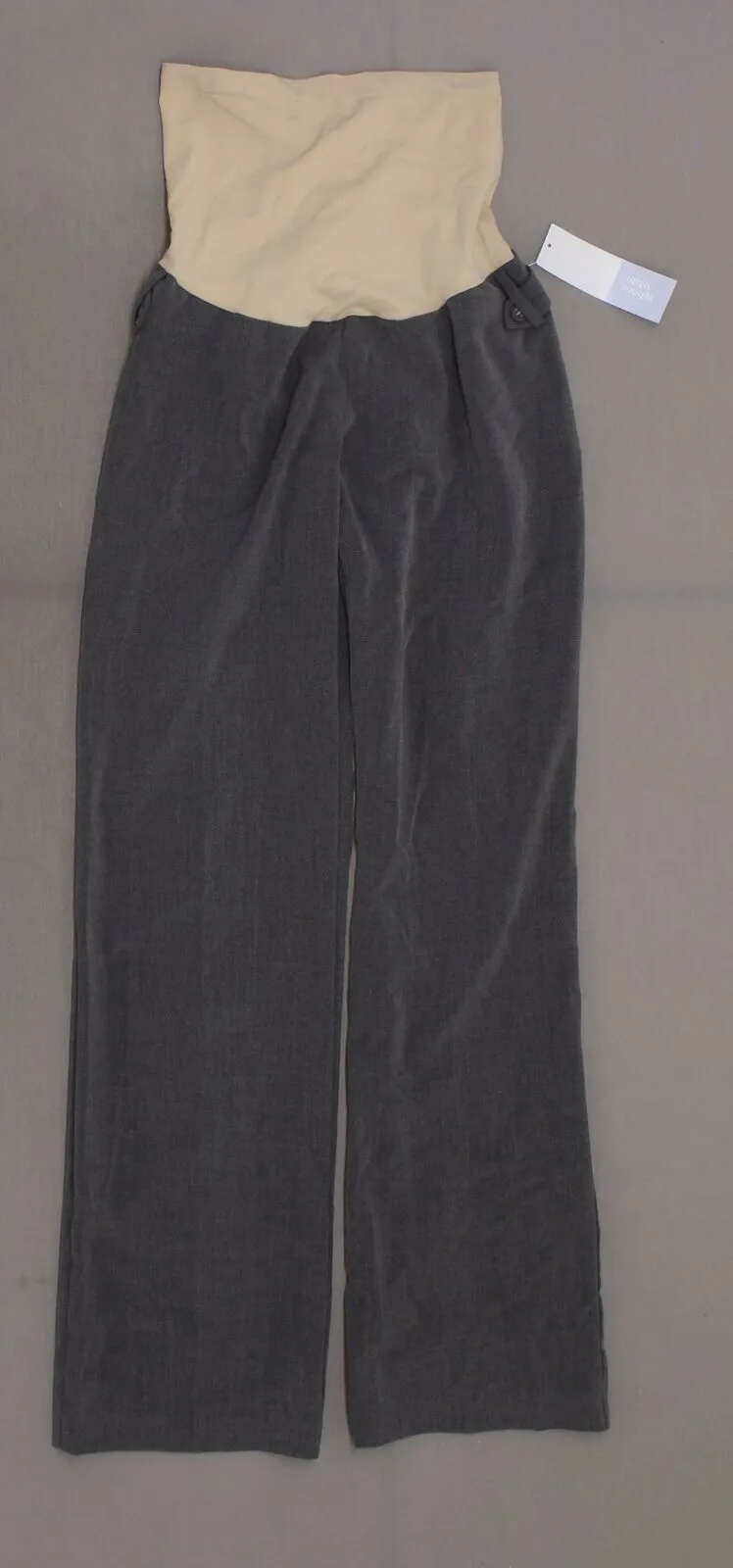 Motherhood Maternity The Zelie Secret Fit Belly Straight Leg Pants Grey Large