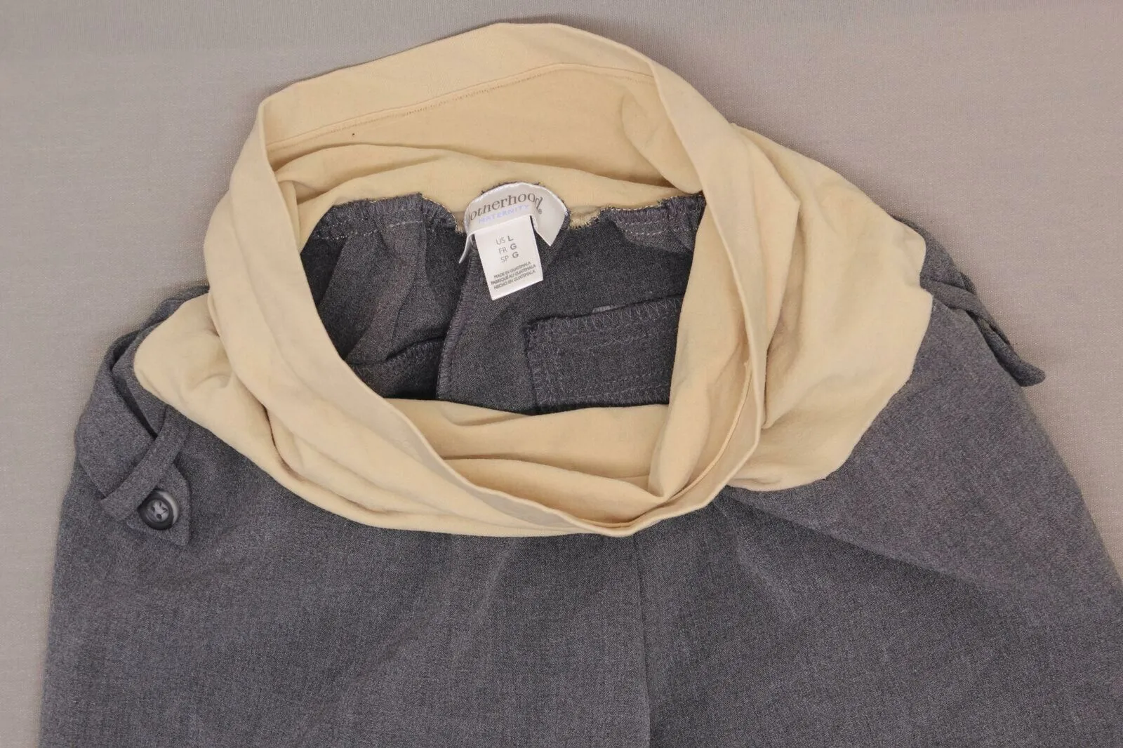 Motherhood Maternity The Zelie Secret Fit Belly Straight Leg Pants Grey Large