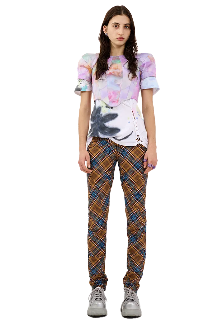 MUSTARD PLAID RAWR PANT