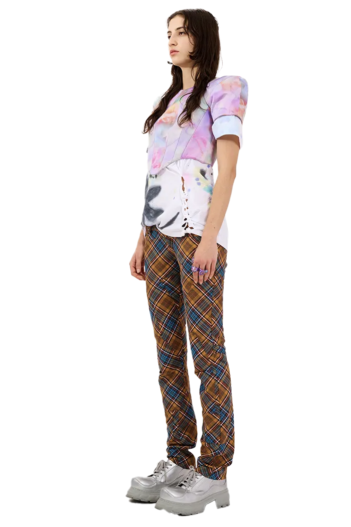 MUSTARD PLAID RAWR PANT
