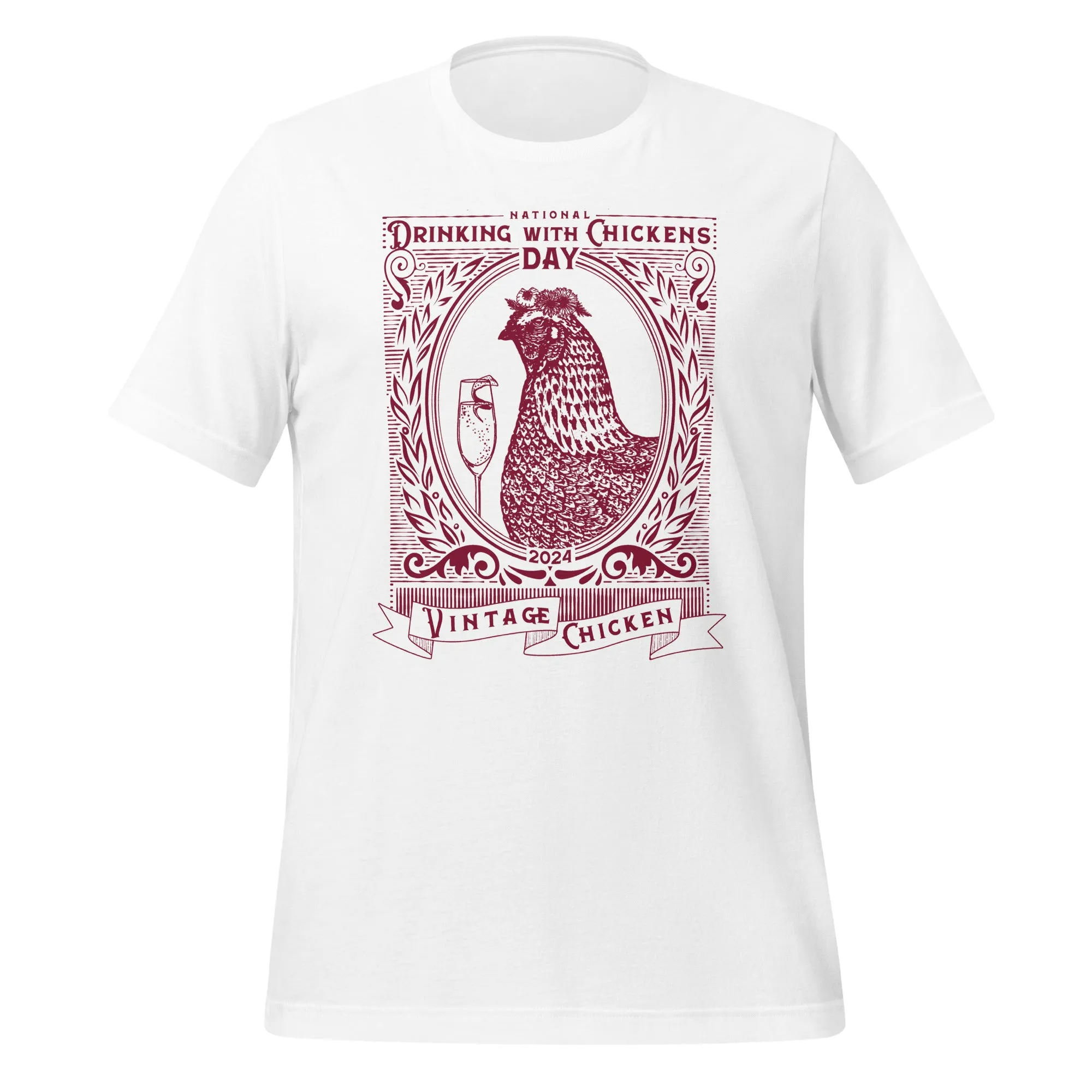 National Drinking with Chickens Day 2024 Unisex T-shirt