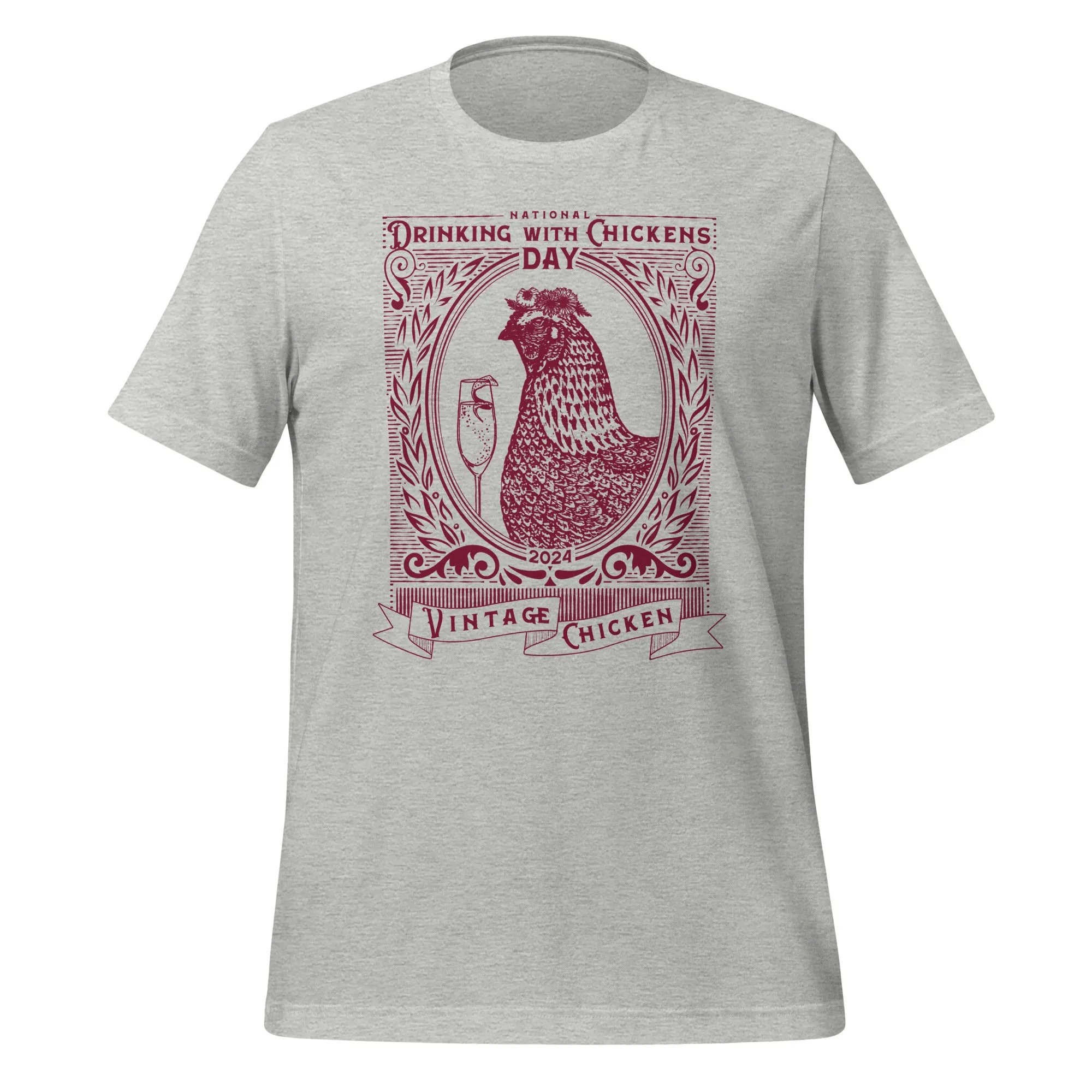 National Drinking with Chickens Day 2024 Unisex T-shirt