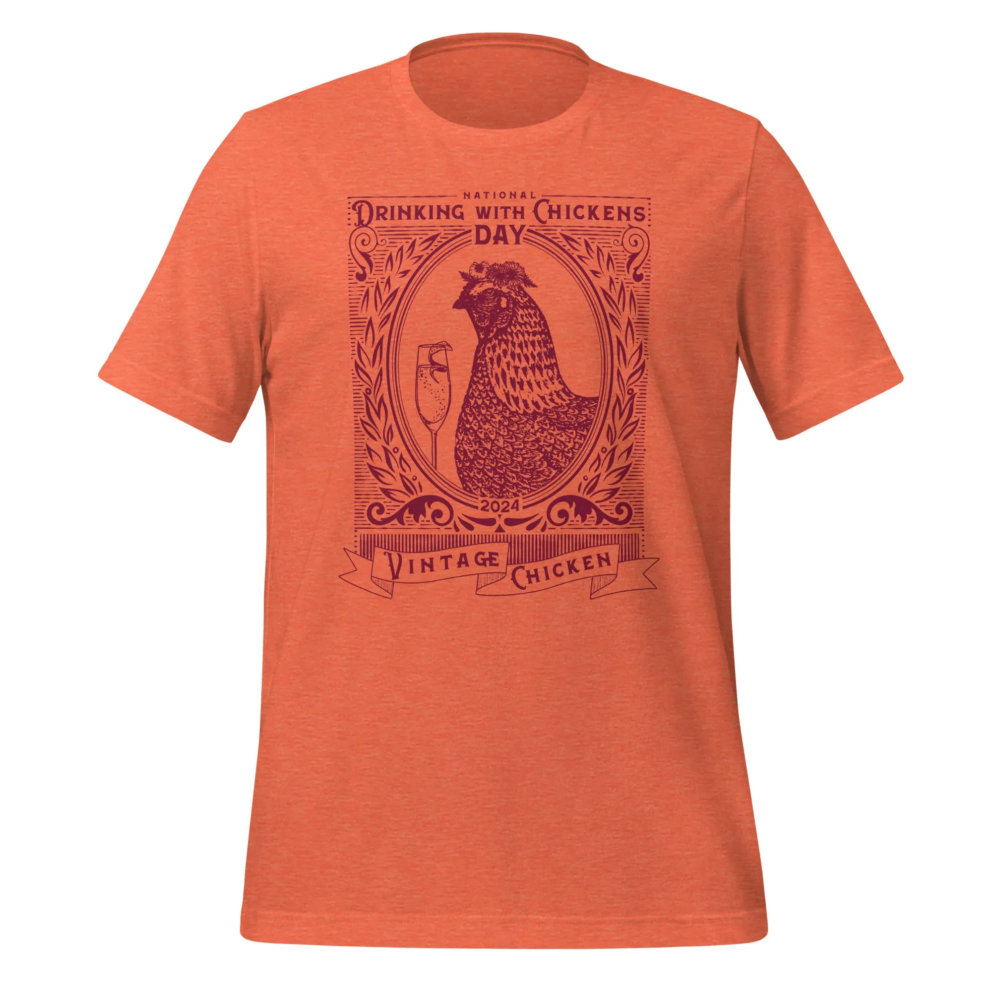 National Drinking with Chickens Day 2024 Unisex T-shirt