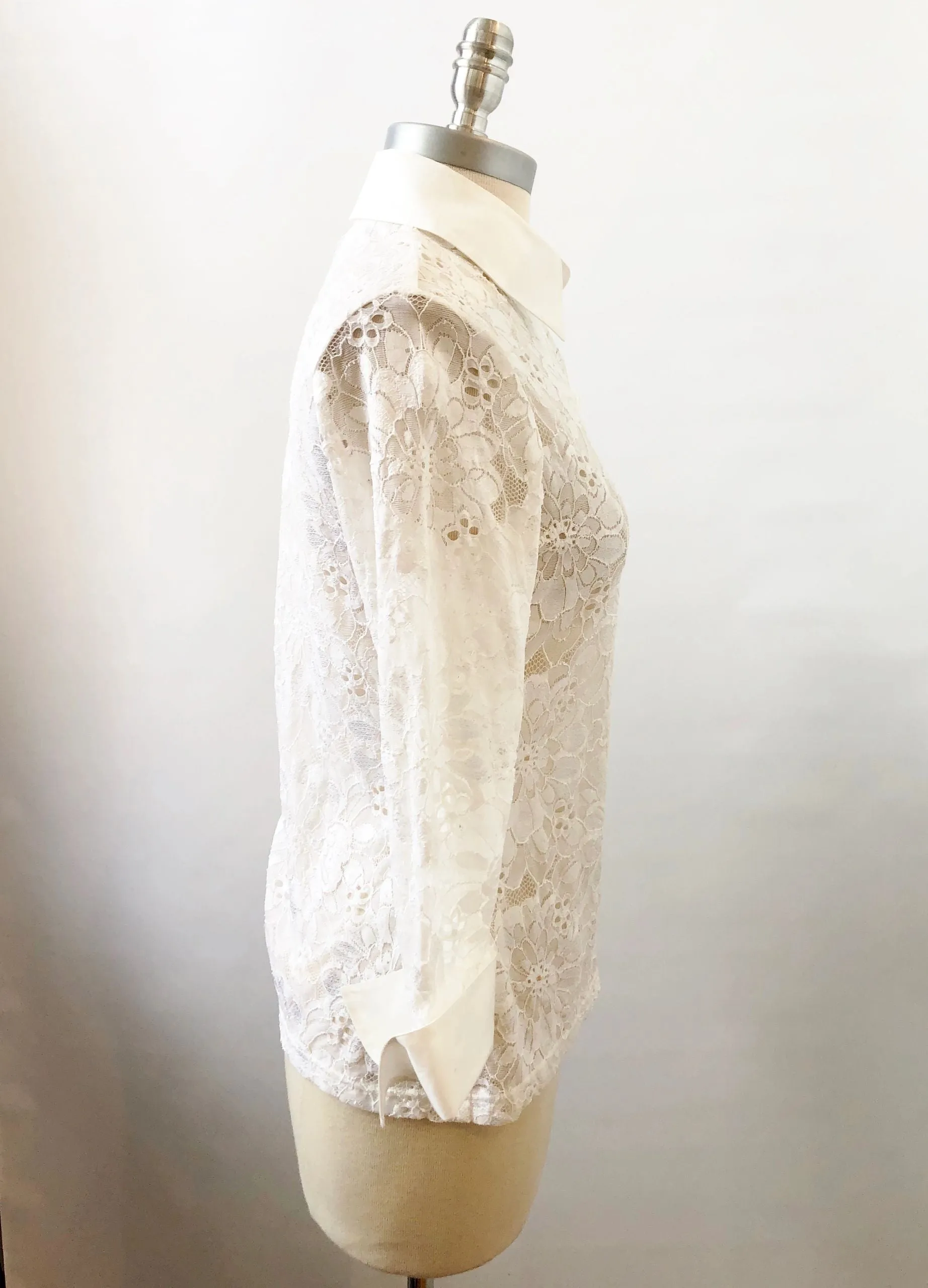 NEW Anne Fontaine Lace Blouse Size M