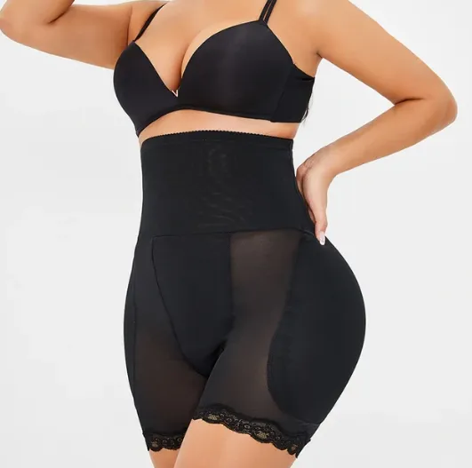 NEW Padded Butt Lifter Body Shaper Tummy Control Shapewear Breathable High Waist Shorts Thigh Slimmer Girdle Panties, Sz M