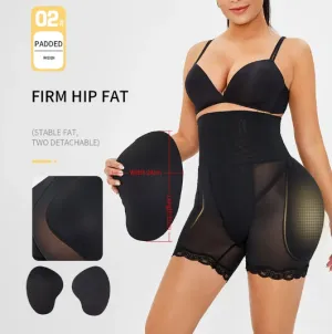 NEW Padded Butt Lifter Body Shaper Tummy Control Shapewear Breathable High Waist Shorts Thigh Slimmer Girdle Panties, Sz M