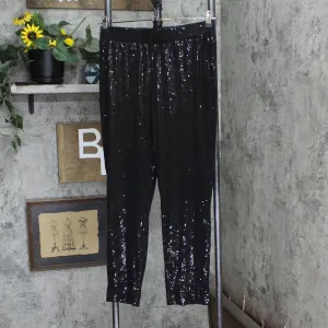 Nine West Womens Knit Bootcut Sequin Stretch Pants 1661ca45b9bfcc Black M