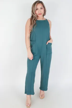 NO WAIST TIE BACK JUMPSUIT