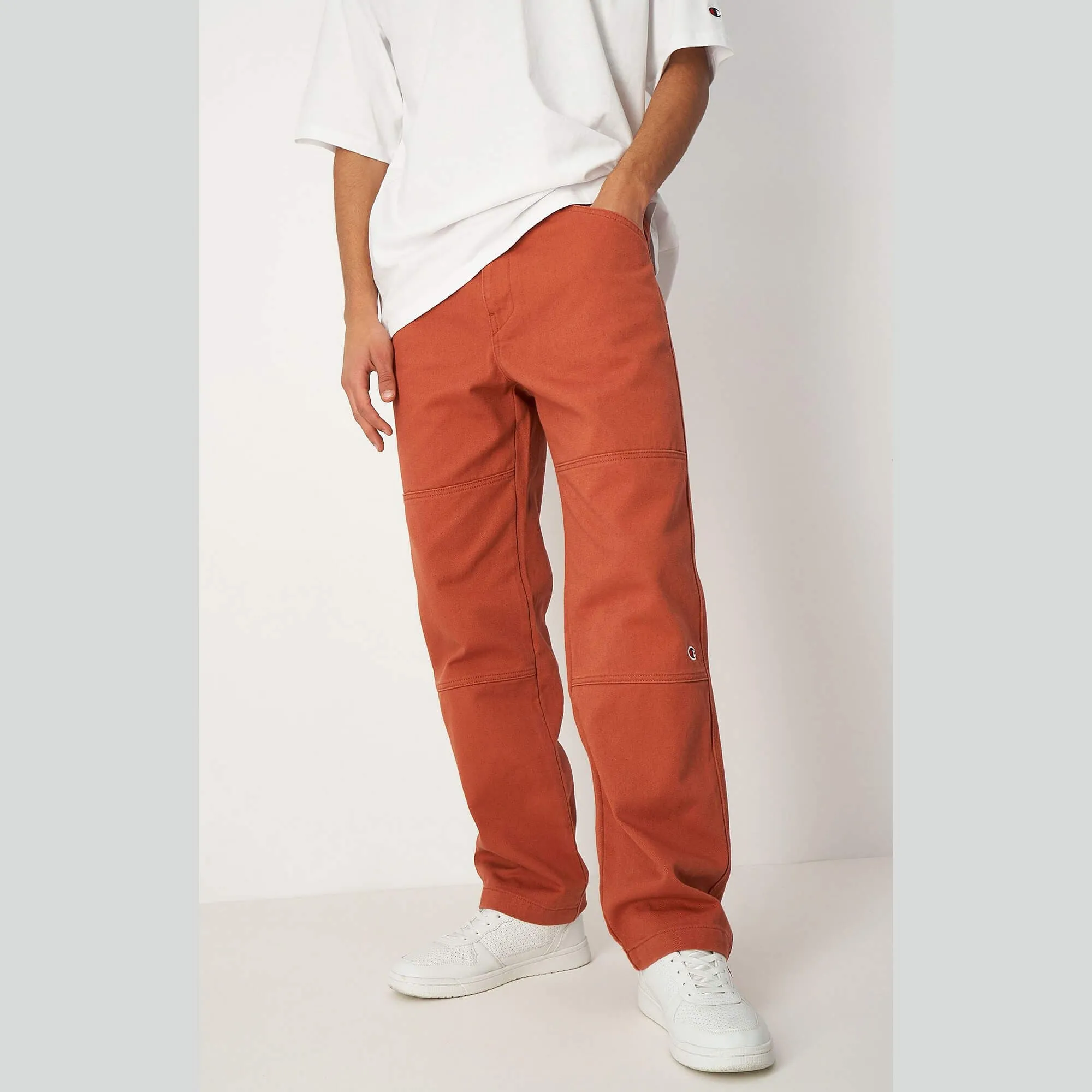 Nohavcie Champion Woven straight hem pants Brown hnedé