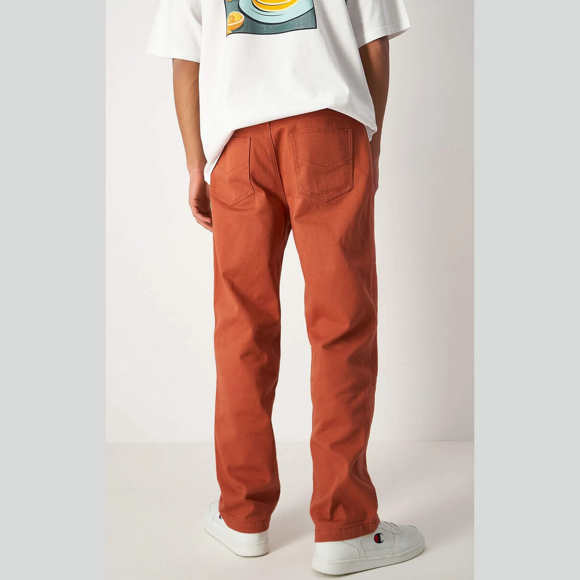 Nohavcie Champion Woven straight hem pants Brown hnedé
