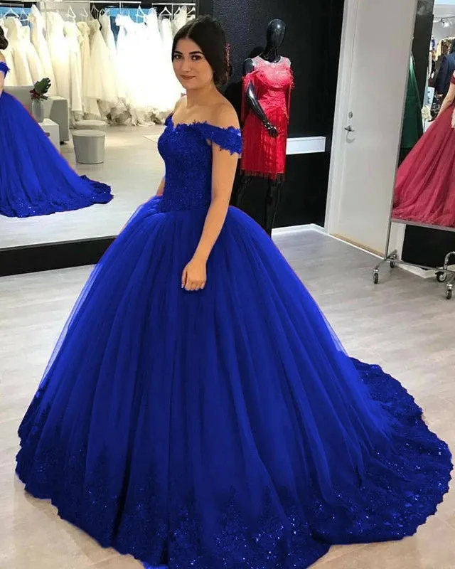 Off Shoulder Tulle V-neck Lace Burgundy Wedding Dresses Ball Gowns