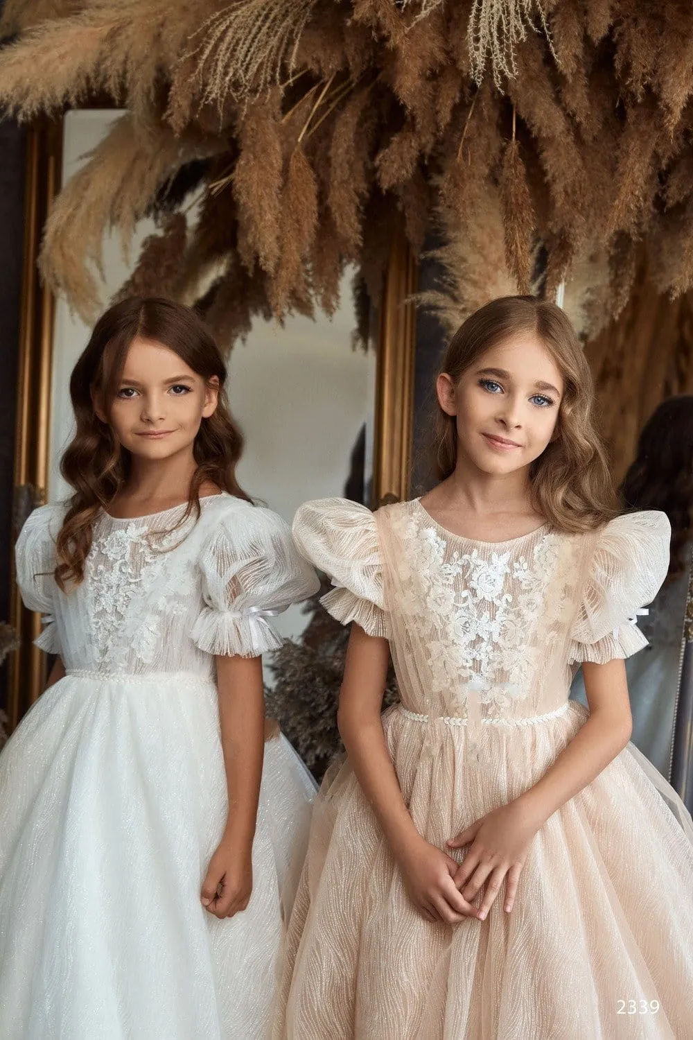 Off-White Flower Girl Princess Dress