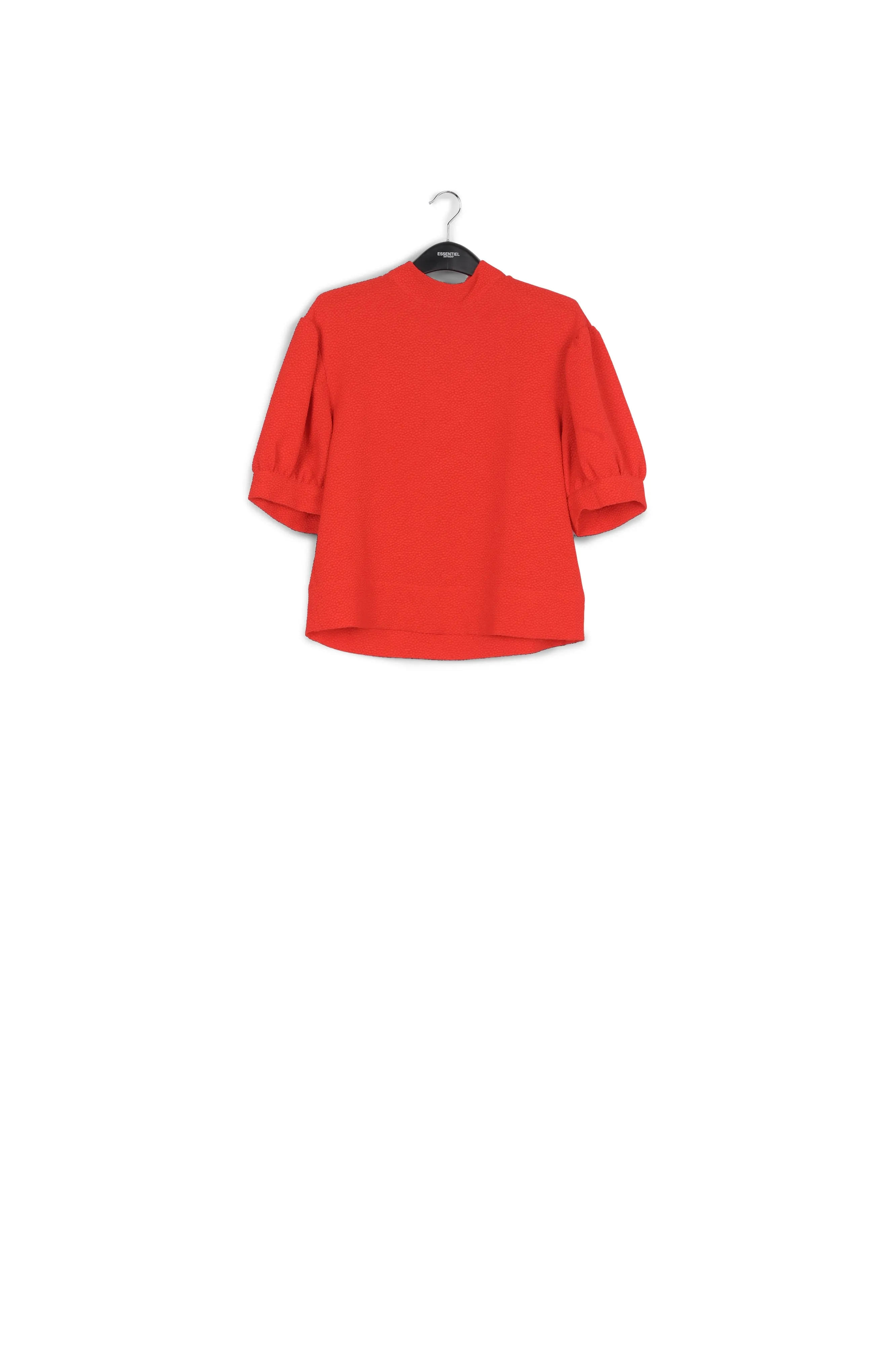Off-white top with puffed sleeves