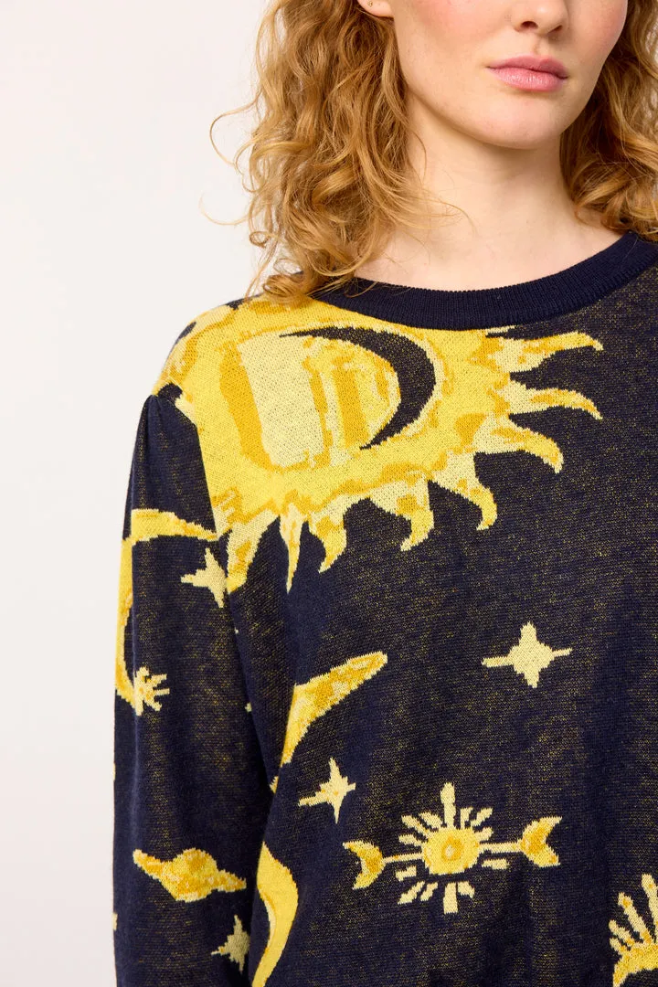Orion Knit Blouse - Midtnight Stars