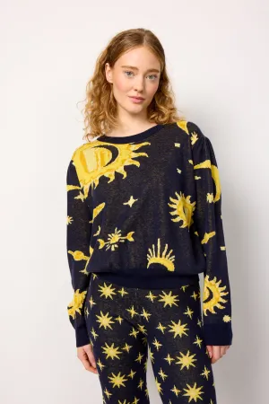 Orion Knit Blouse - Midtnight Stars