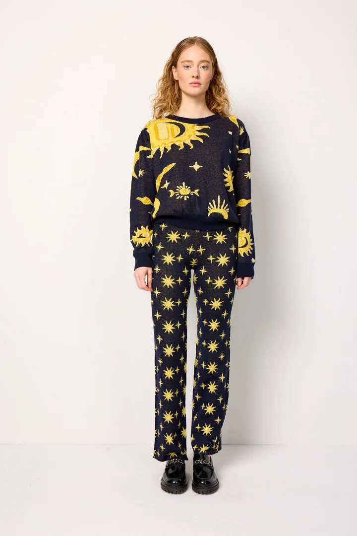 Orion Knit Blouse - Midtnight Stars