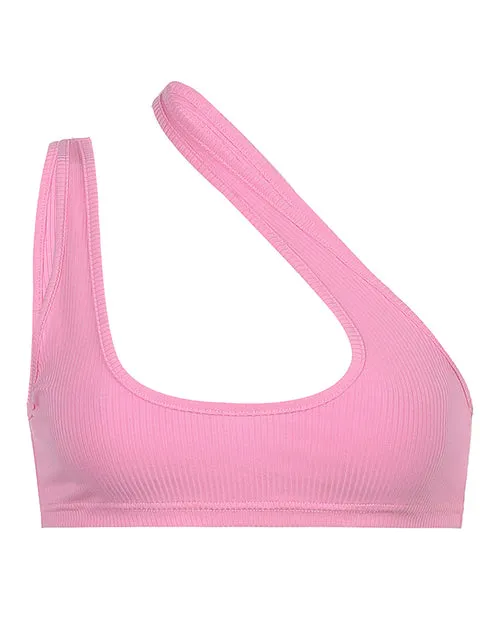Pamela One Shoulder Cut Out Crop