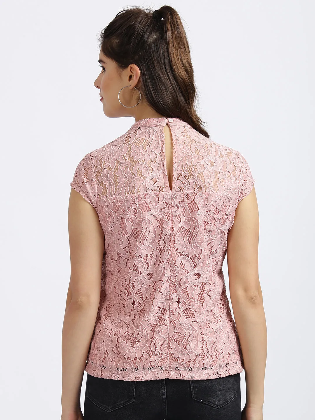 Pink Lace Top