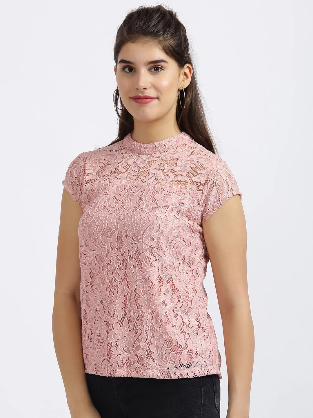Pink Lace Top
