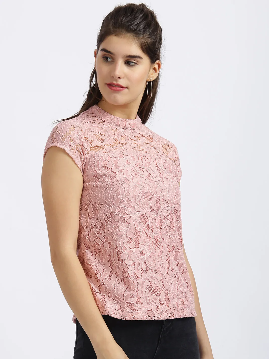 Pink Lace Top