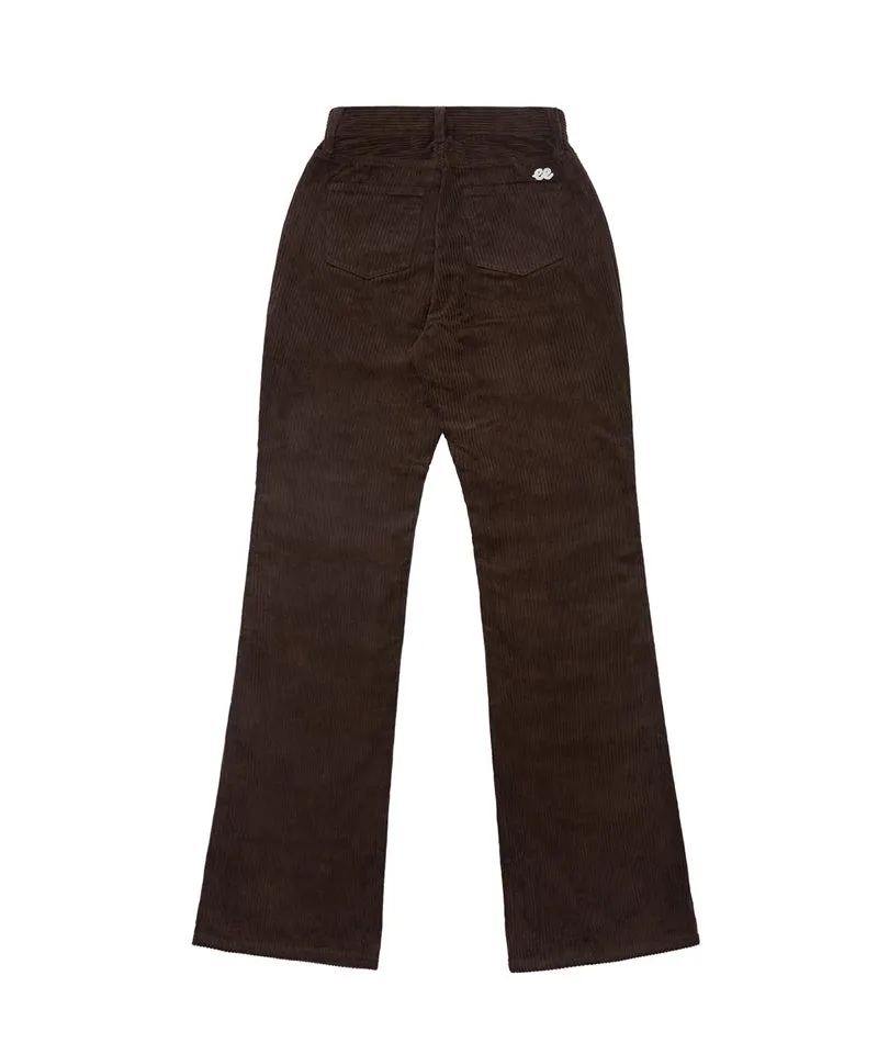 PIV'VEE Corduroy Bootcut Pants - Chocolate Brown