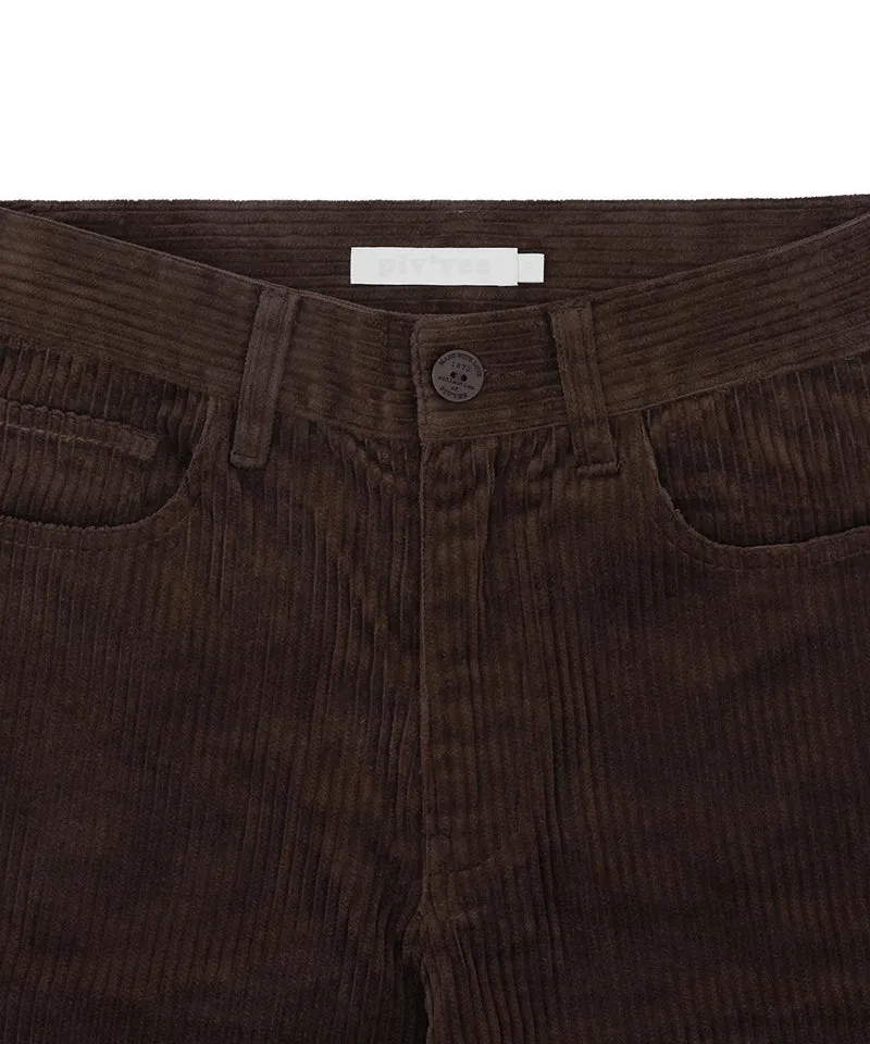 PIV'VEE Corduroy Bootcut Pants - Chocolate Brown
