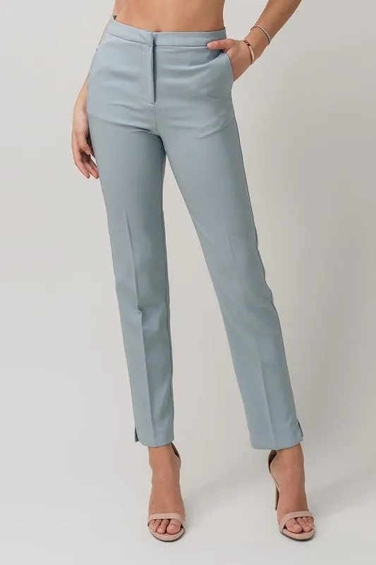 Pretty in Blue Straight Leg Ankle Pants
