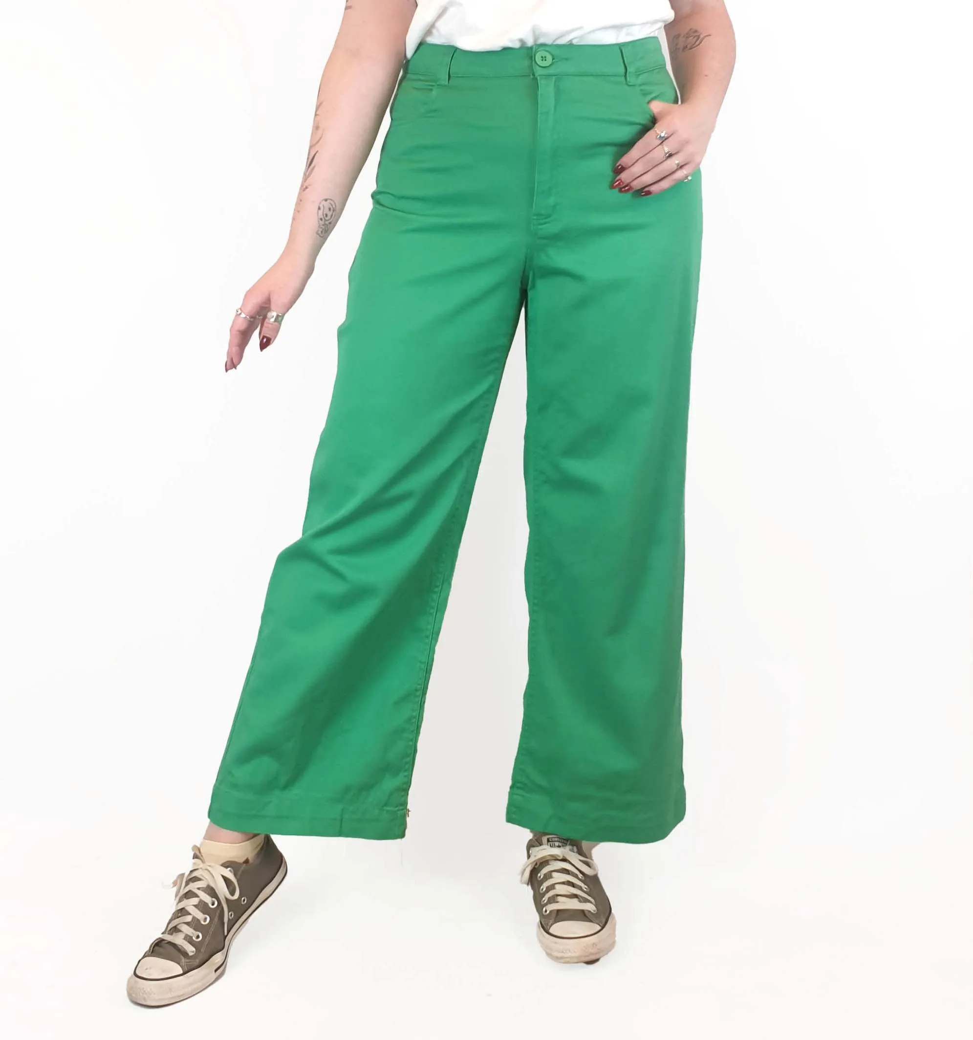 Princess Highway green jeans size 14, best fits 12-14
