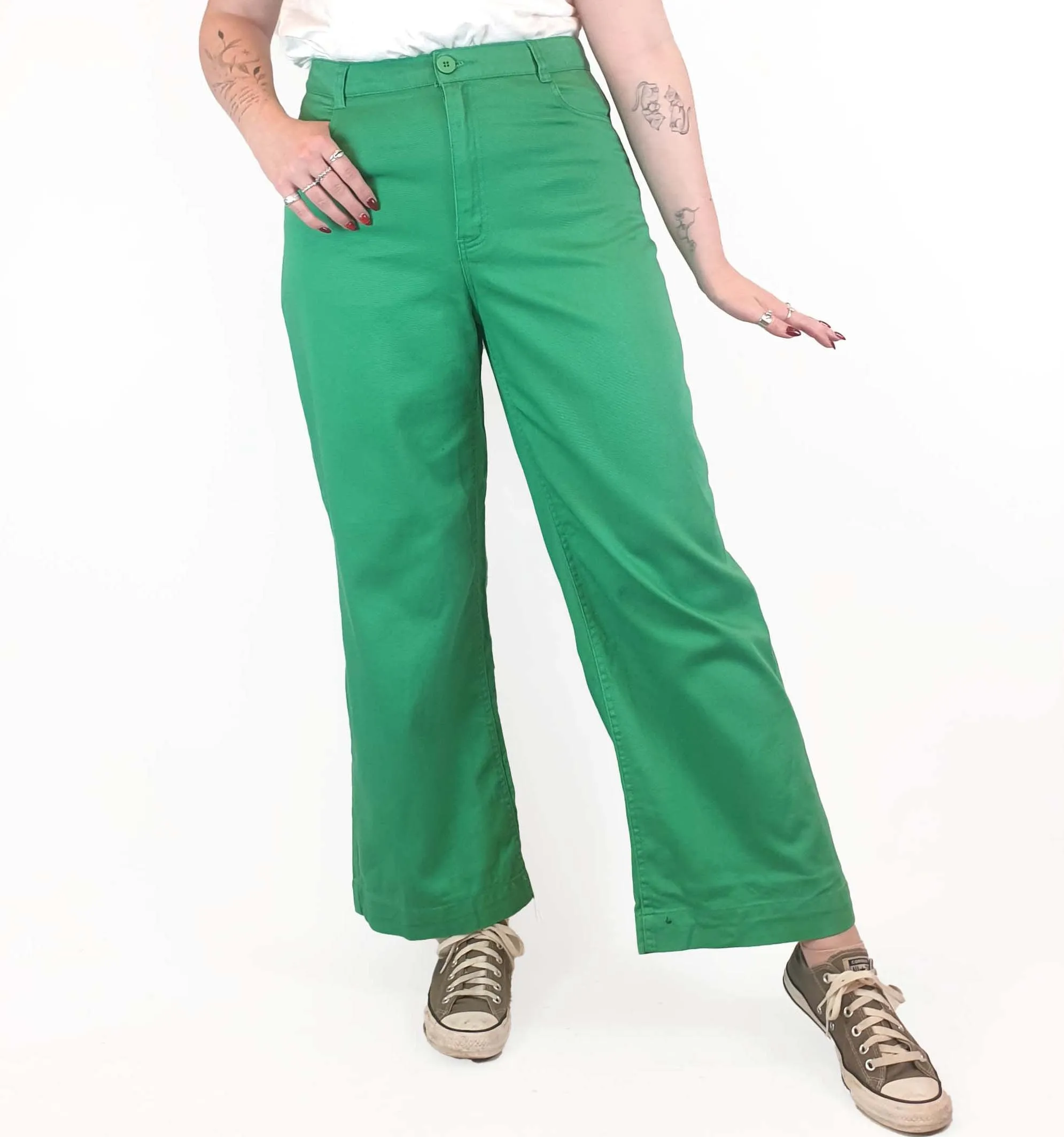 Princess Highway green jeans size 14, best fits 12-14