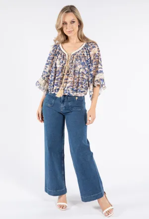 Printed Lace Blouse