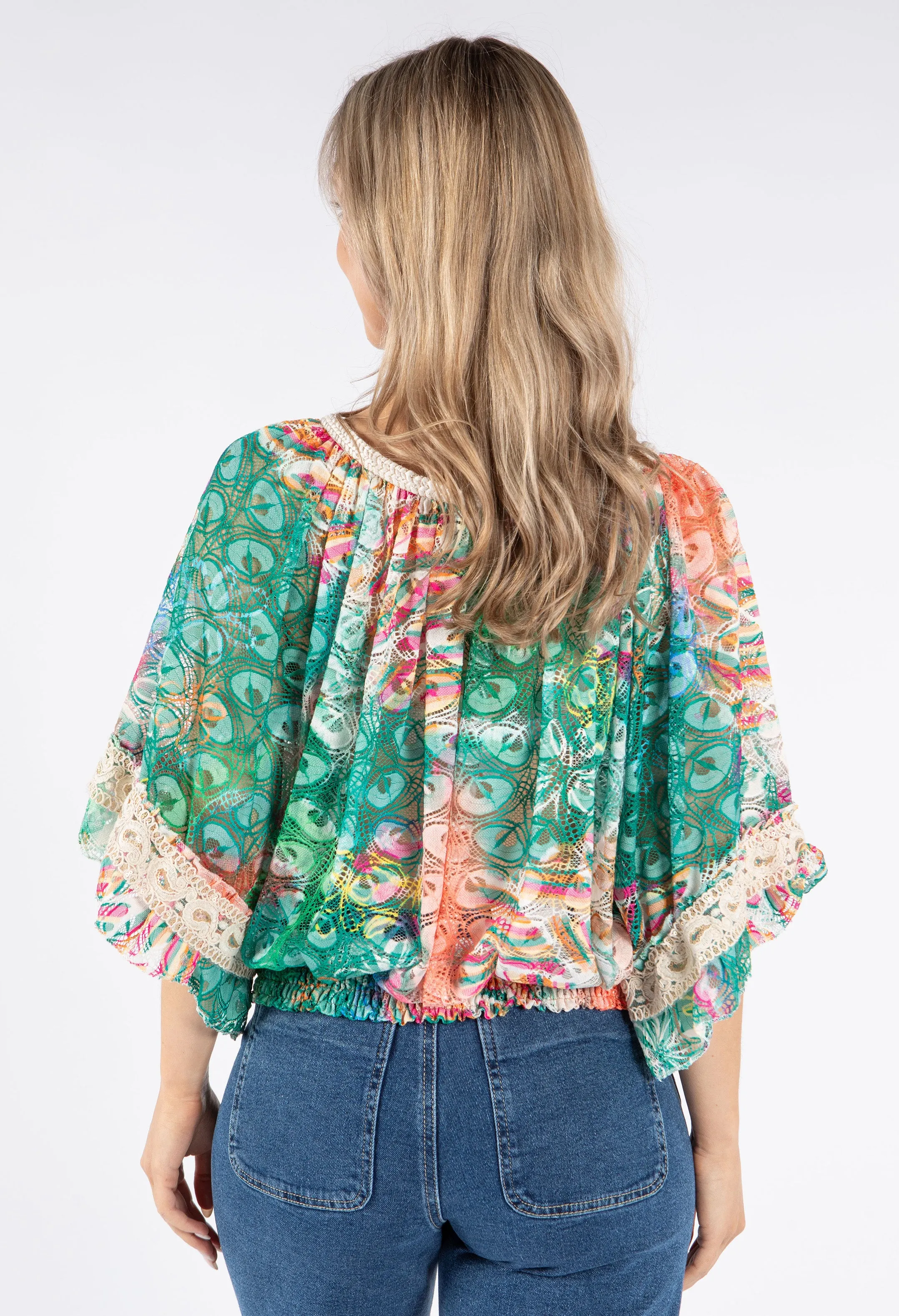 Printed Lace Blouse