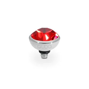 Qudo Bottone 10mm Silver Topper - Scarlet