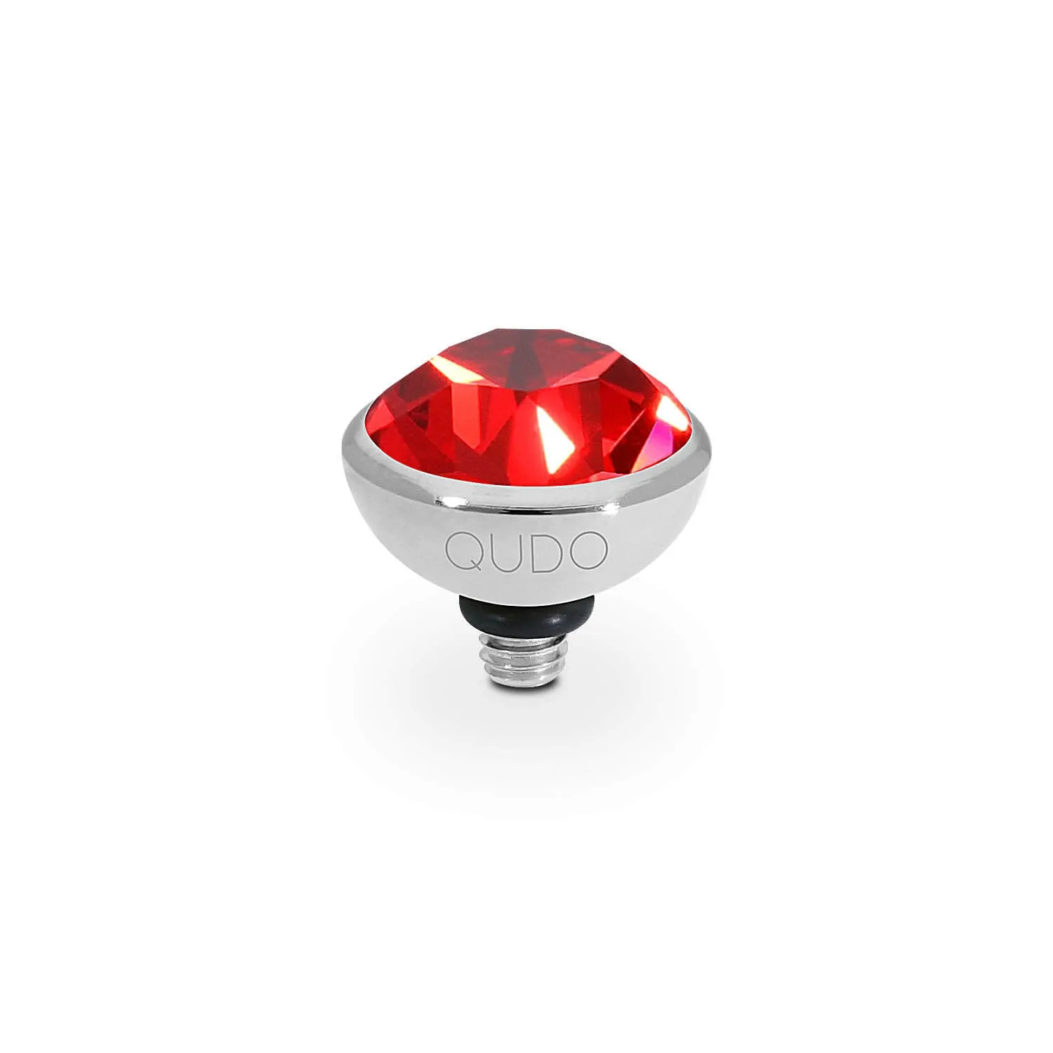 Qudo Bottone 10mm Silver Topper - Scarlet