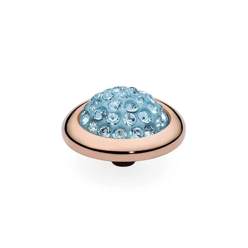 Qudo Calanda Rose Gold Topper - Aquamarine