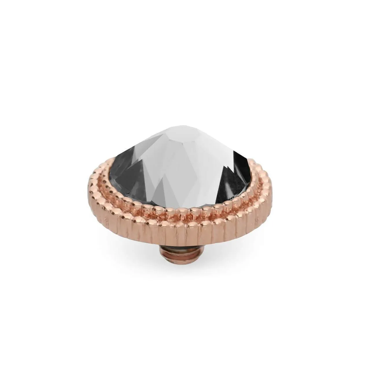 Qudo Fabero 10mm Rose Gold Topper - Crystal
