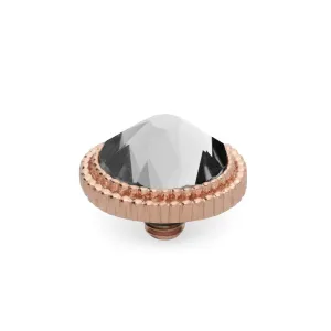 Qudo Fabero 10mm Rose Gold Topper - Crystal