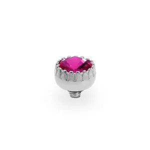 Qudo London 8mm Silver Topper - Fuchsia
