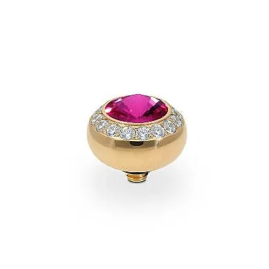 Qudo Tondo Deluxe 10mm Gold Topper - Fuchsia